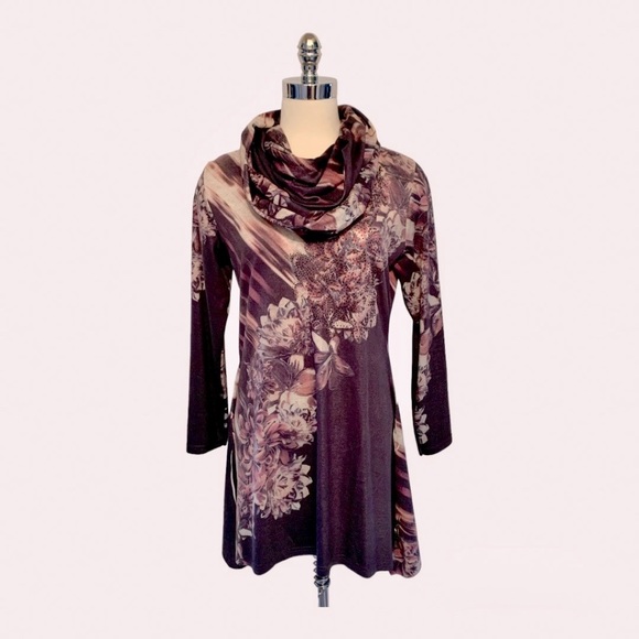 🇮🇹🌱New Italian-made purple/red Top - Picture 1 of 4